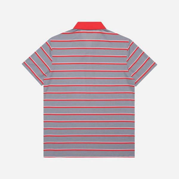 Fila Polokošeľa Panske Červené / Siva - Golf Pinstripe S/S Vypredaj - Slovakia 80146-VBXW